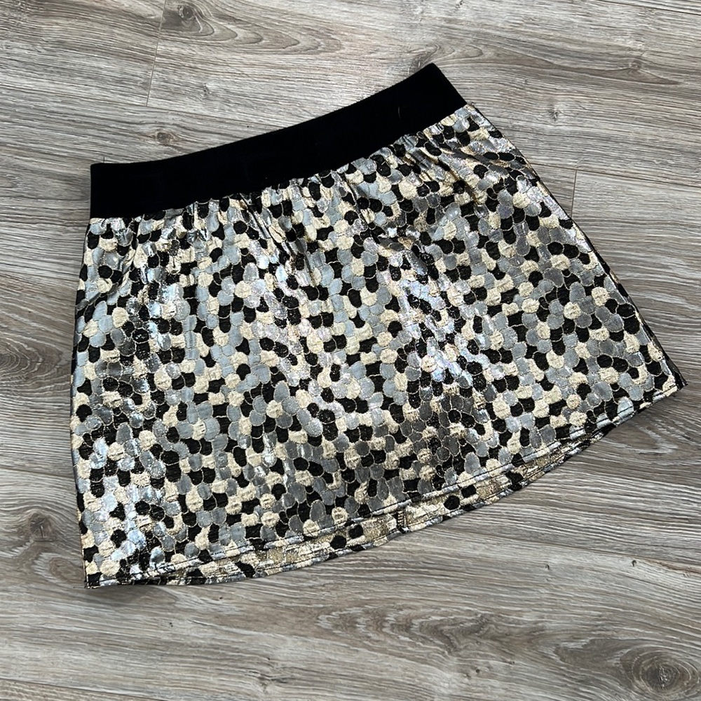 Metallic mini skirt